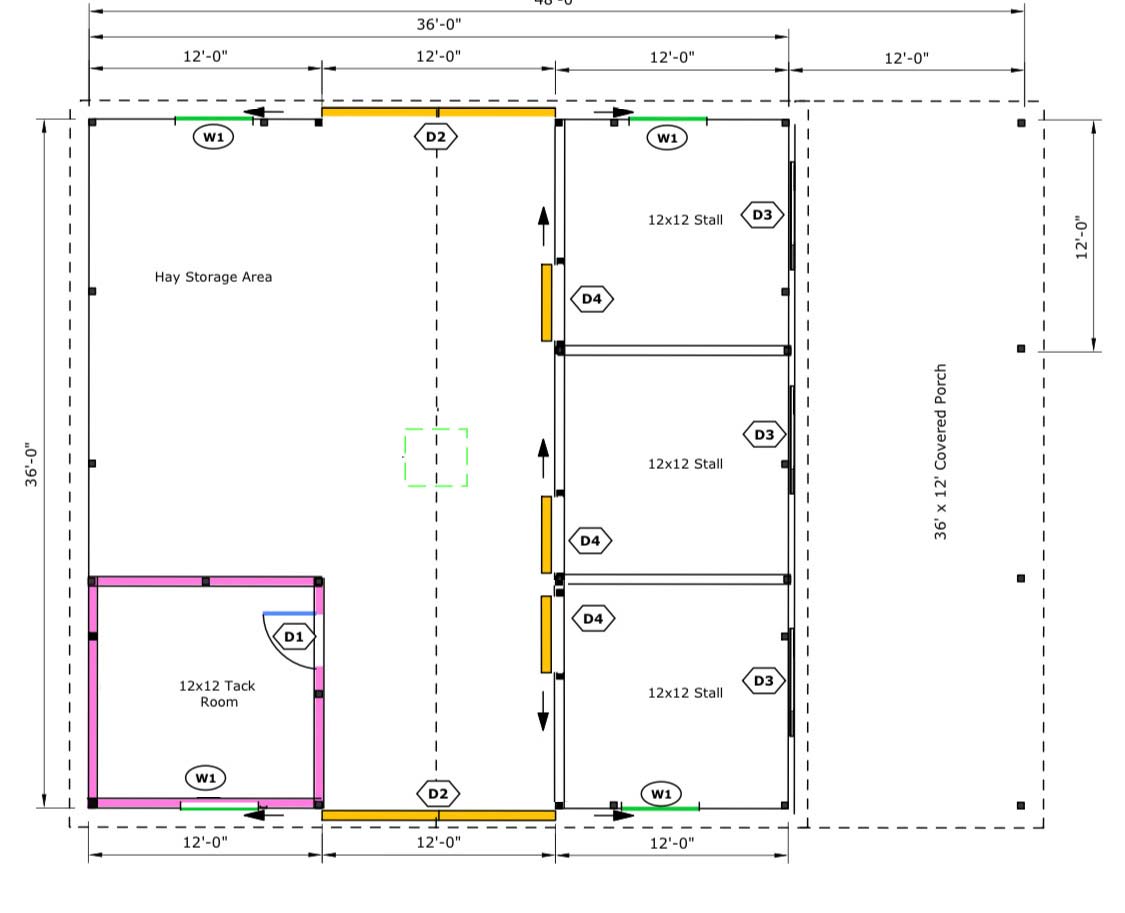 Horse-Barn-Plans-with-Dimensions