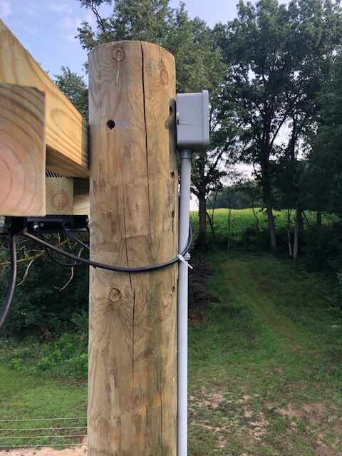 Horse Arena Electrical Pole