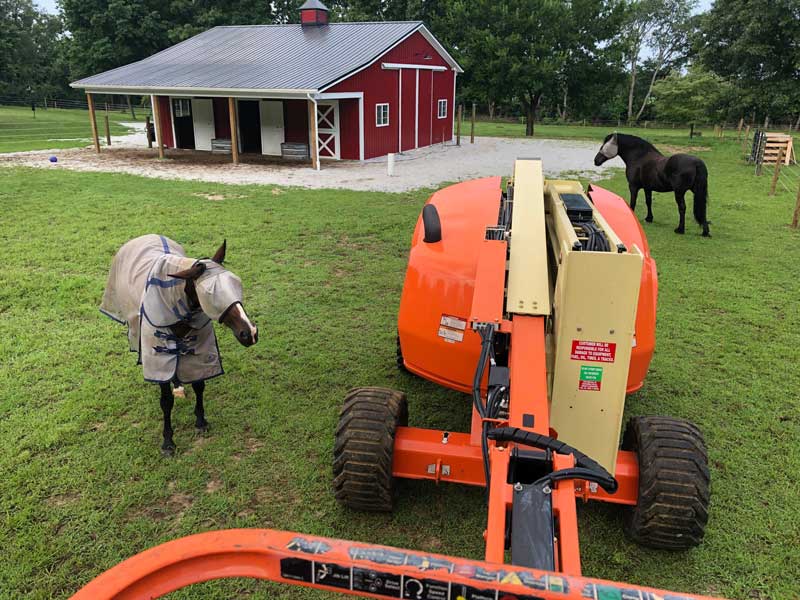 Horse Arena Light Install